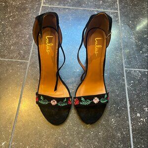 Lulu's floral black heels